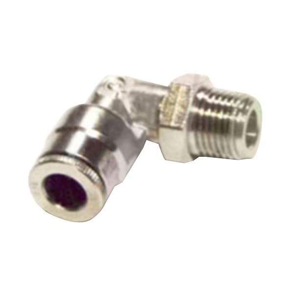 Lubrisource Swivel Fitting, 90 Deg, 1/4 in. Tube X 1/8 in. NPT Male, Push-In Fitting 243699 - main
